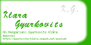 klara gyurkovits business card