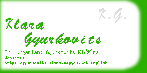 klara gyurkovits business card